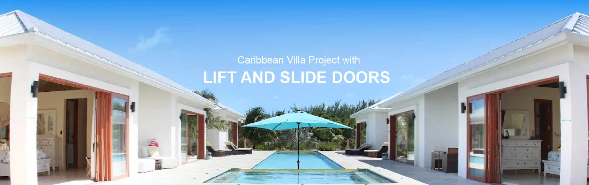 Carbbean Villa Project with Lift and Slide Doors
